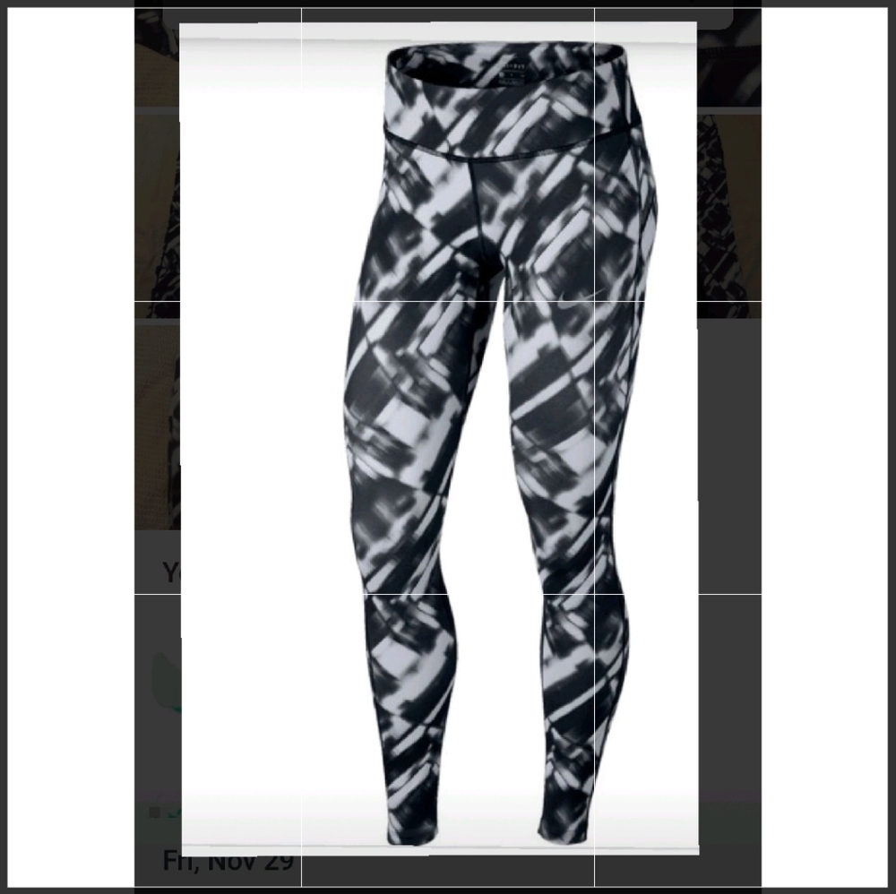 Nike Black and White Patterned Leggings